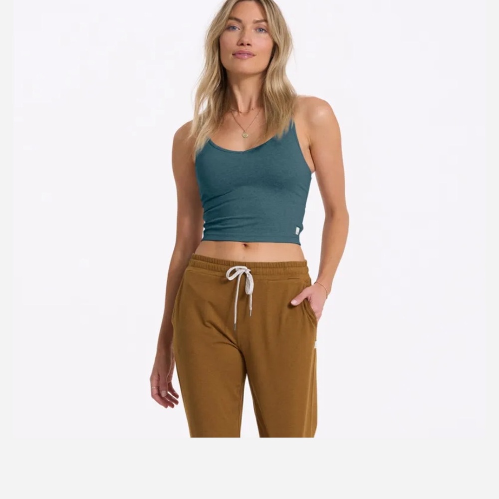 EUC Vuori Halo Performance Crop in Stone Heather